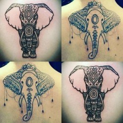 4 варианта слонов на спине