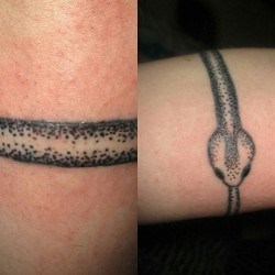 Уроборос - браслет змейка  на предплечье (на руке)