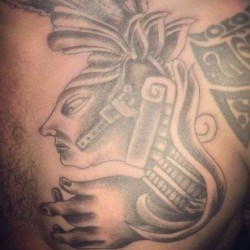 Индеец майя  на груди