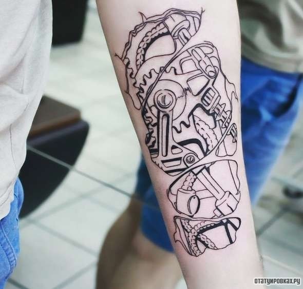 Фотография татуировки под названием «Биомеханика узор»