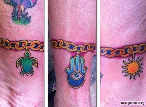 Фотография татуировки под названием «Оберег в виде амулета хамса»