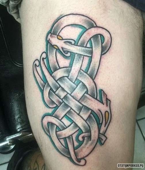 Фотография татуировки под названием «Змейка узор»