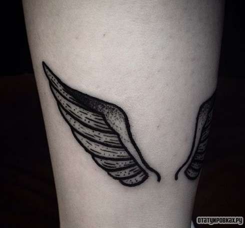 Фотография татуировки под названием «Небольшие крылья»