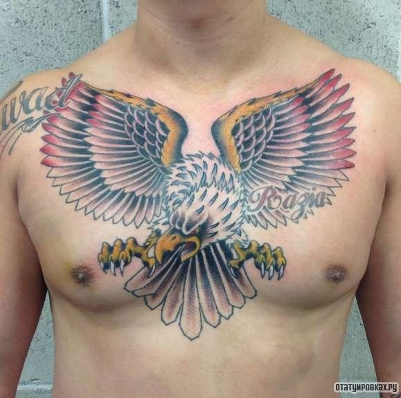Фотография татуировки под названием «Большой орел»