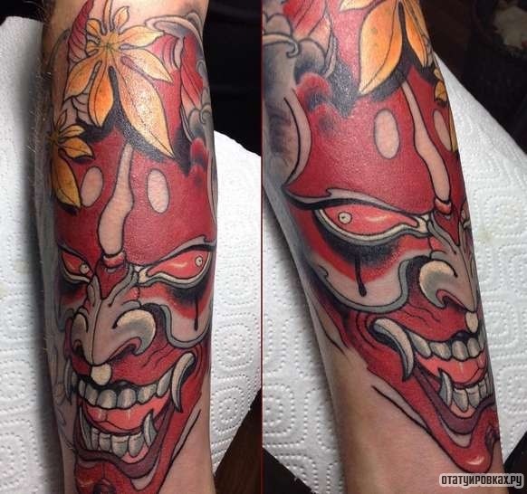 Фотография татуировки под названием «Красный дьявол»