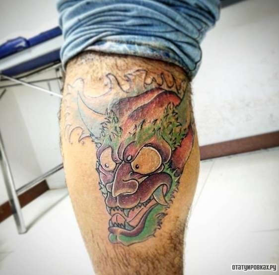 Фотография татуировки под названием «Голова японского дракона»