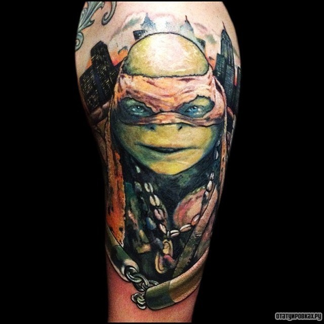 Фотография татуировки под названием «Черепашка ниндзя»