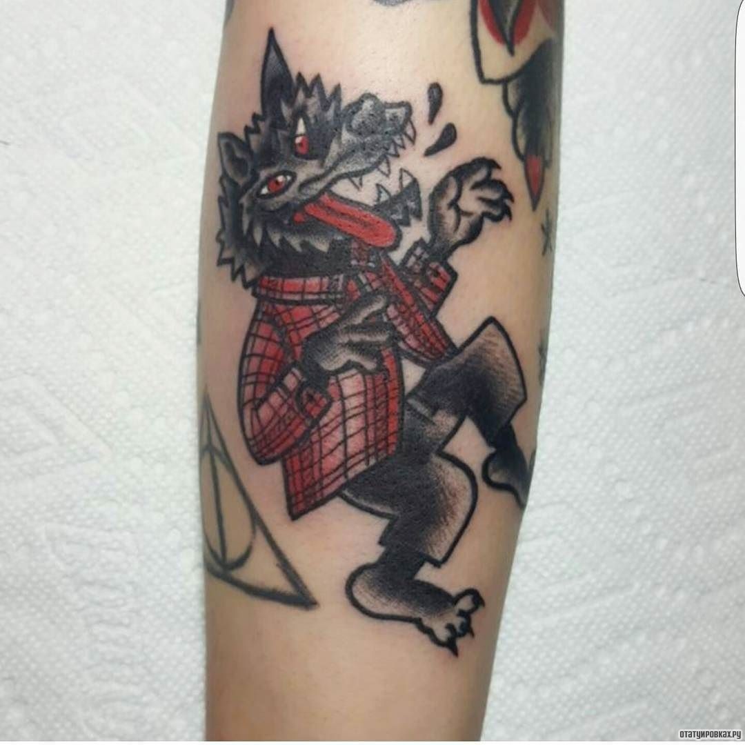 Фотография татуировки под названием «Оборотень - волк»