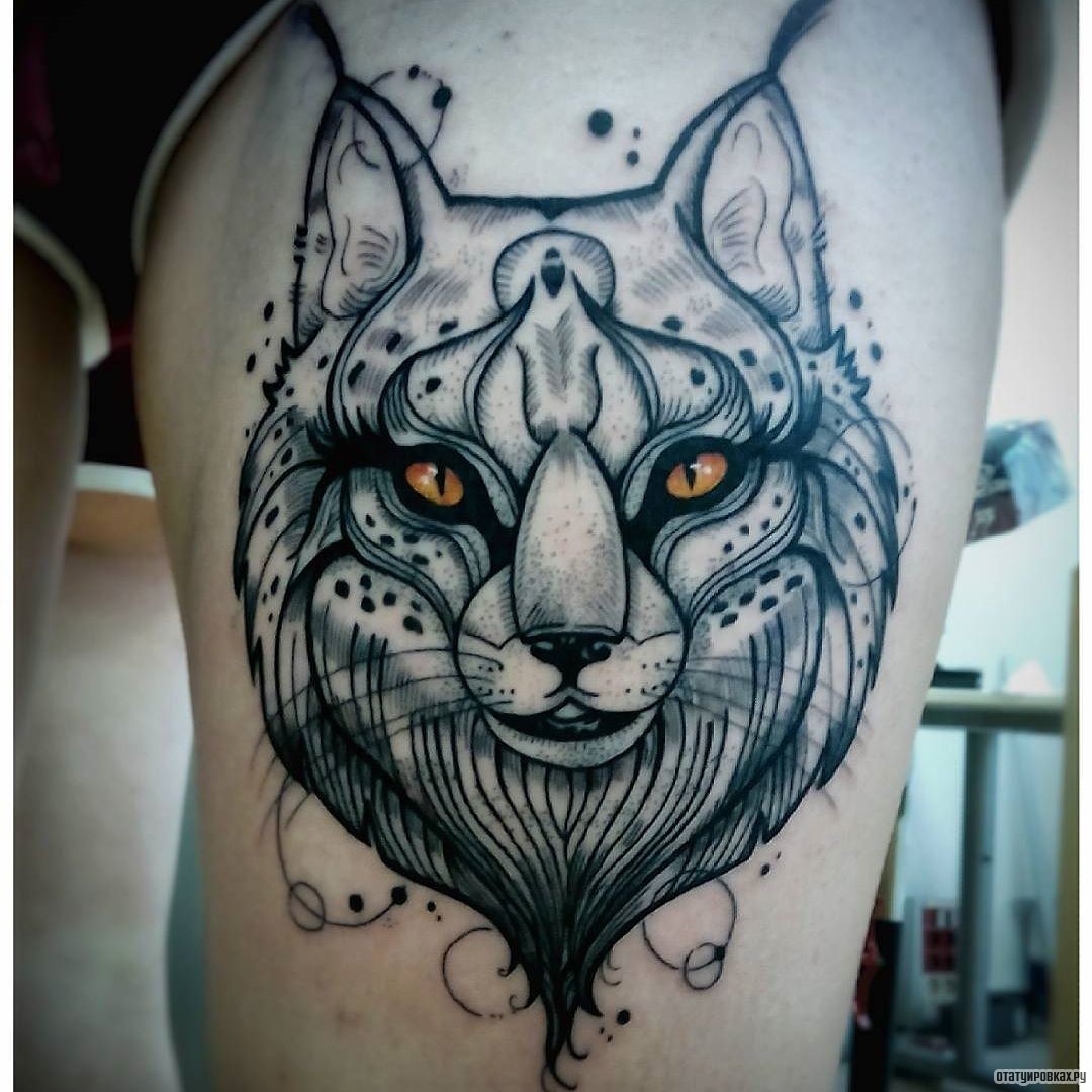 Фотография татуировки под названием «Рысь узор»