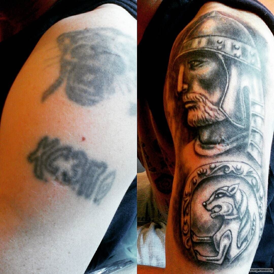 Фотография татуировки под названием «Богатырь каверап»