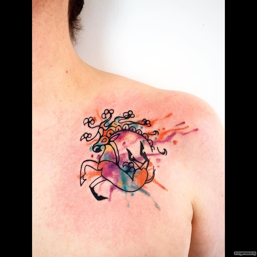Фотография татуировки под названием «Скифский узор оленя»