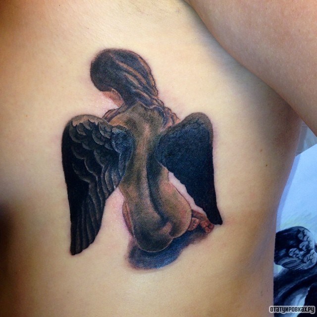Фотография татуировки под названием «Обнаженный ангел»