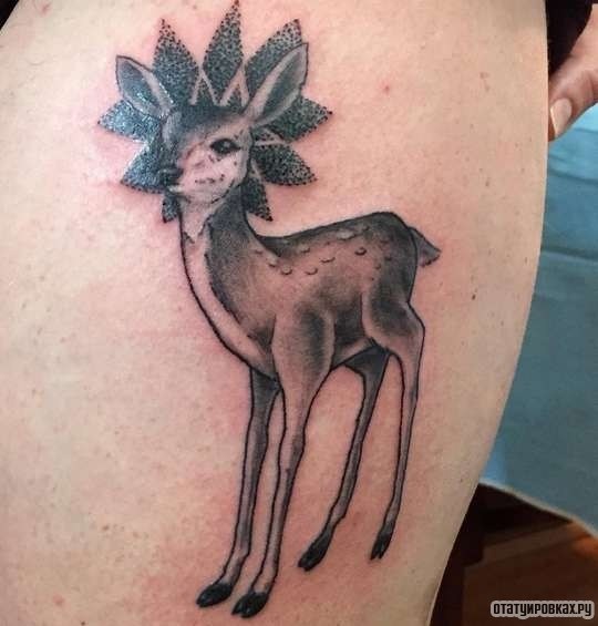 Фотография татуировки под названием «Маленький олень»