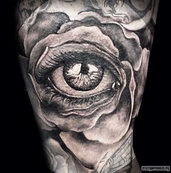 Фотография татуировки под названием «Красивый большой глаз»