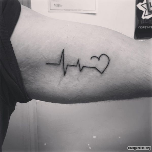 Татуировка кардиограмма