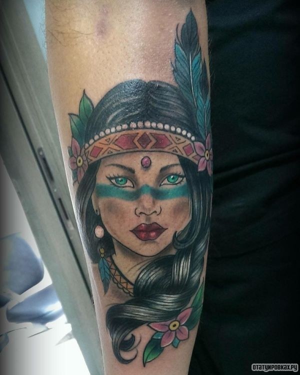 Татуировка индианка