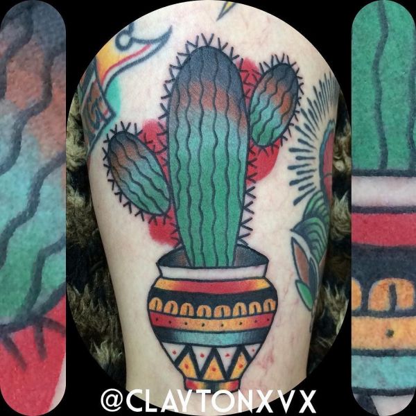 Мексиканская татуировка кактус
