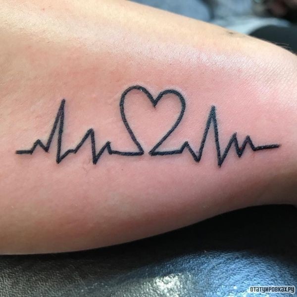 Татуировка кардиограмма