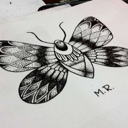 Татуировка бабочка эскиз