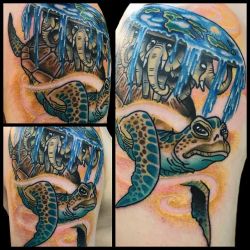 Татуировка черепаха фотография