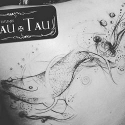 Татуировка кит эскиз