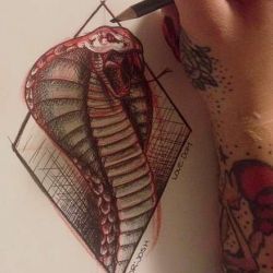 татуировка кобра эскиз