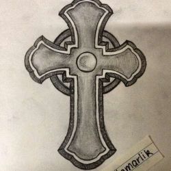 фото, эскиз татуировка крест