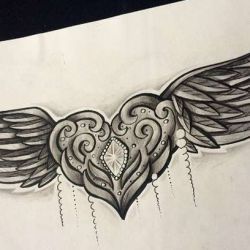 татуировка крылья фото, эскиз