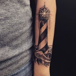 фотография татуировка маяк