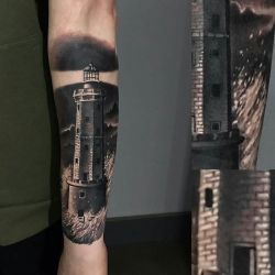 Татуировка маяк фотография