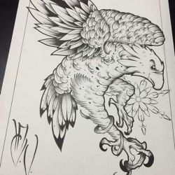 фото, эскиз татуировка орел