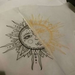 Татуировка солнце эскиз
