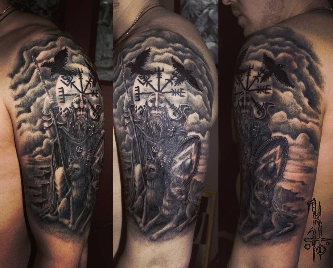Фотография татуировки под названием «Богатырь русский»