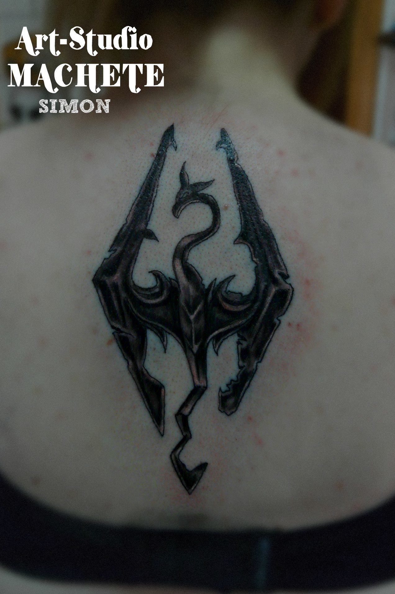 Фотография татуировки под названием «Дракон символ»