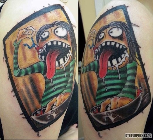 Фотография татуировки под названием «Ужасный человечек»