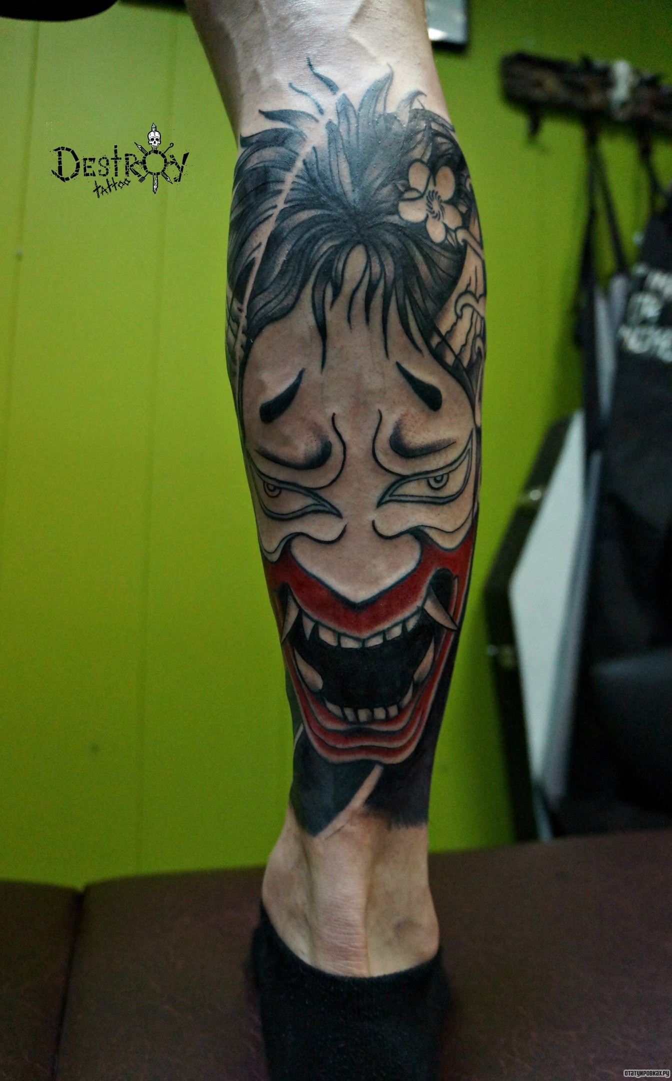 Фотография татуировки под названием «Голова демона»