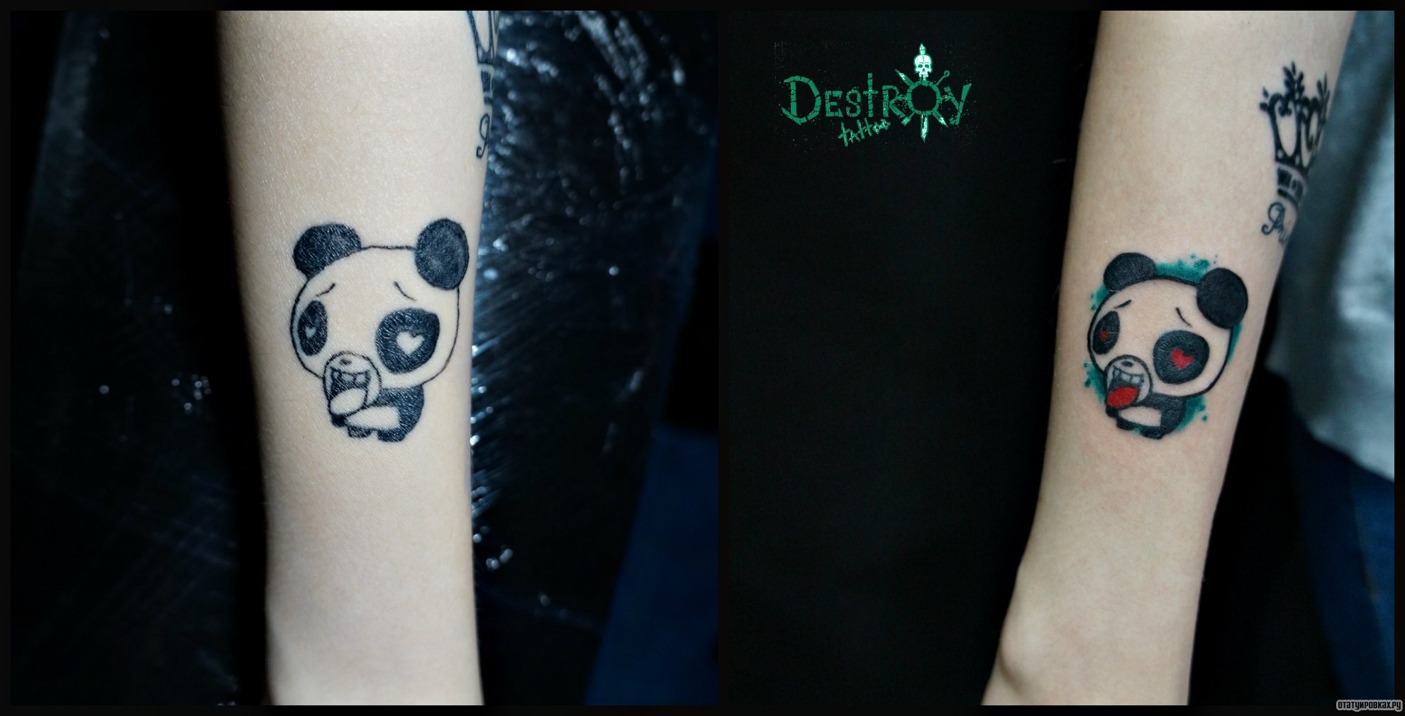 Фотография татуировки под названием «Панда мультяшная»