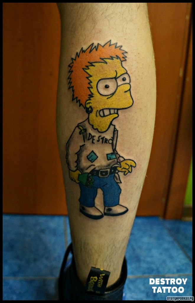 Фотография татуировки под названием «Симпсон»