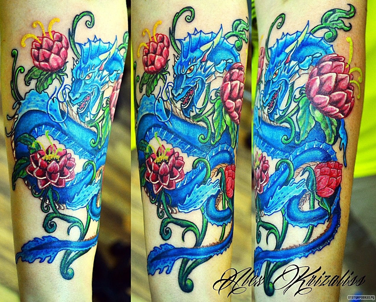 Фотография татуировки под названием «Японский дракон»