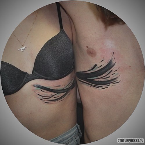Фотография татуировки под названием «Непонятные кляксы»