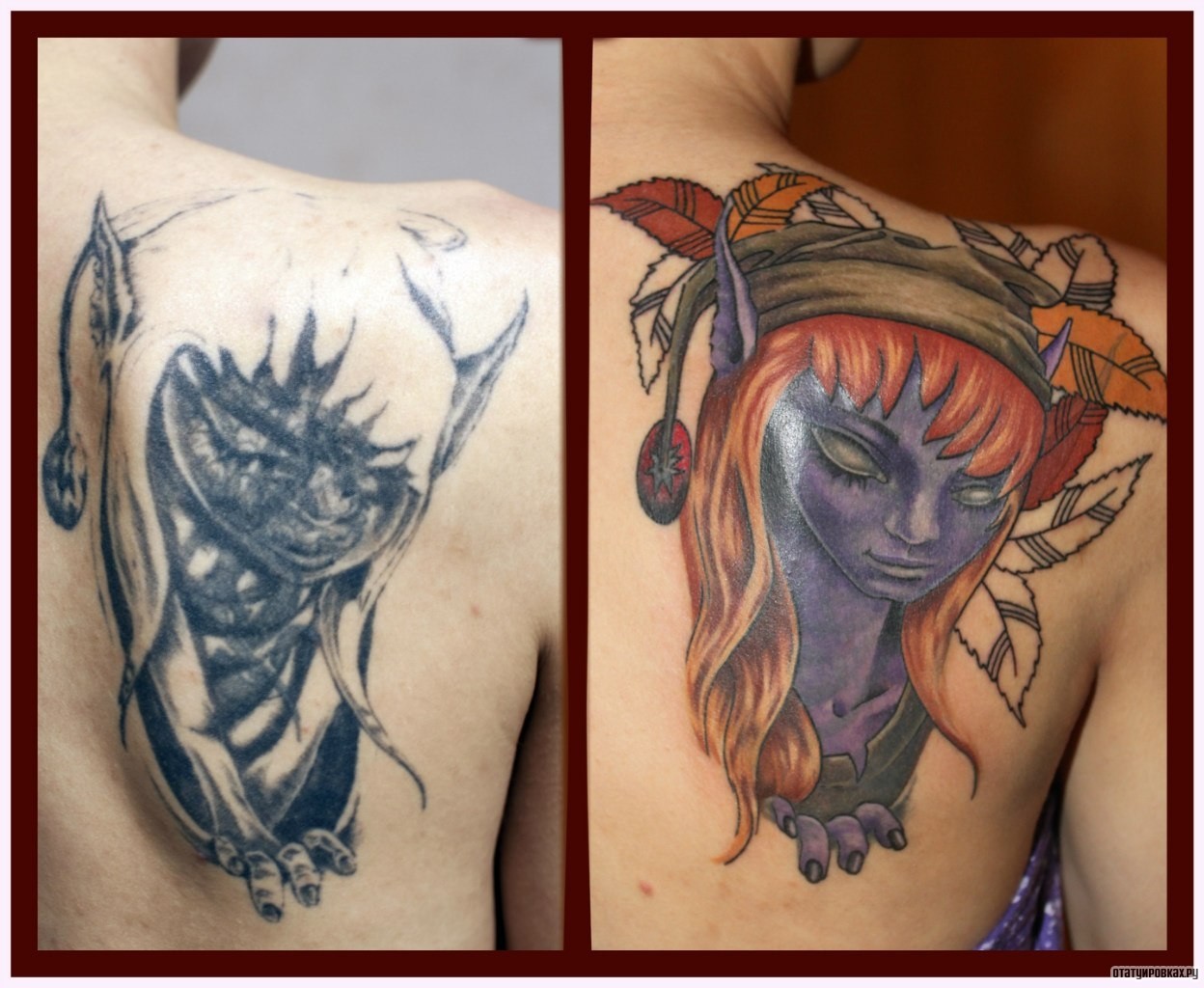 Фотография татуировки под названием «Темный эльф»