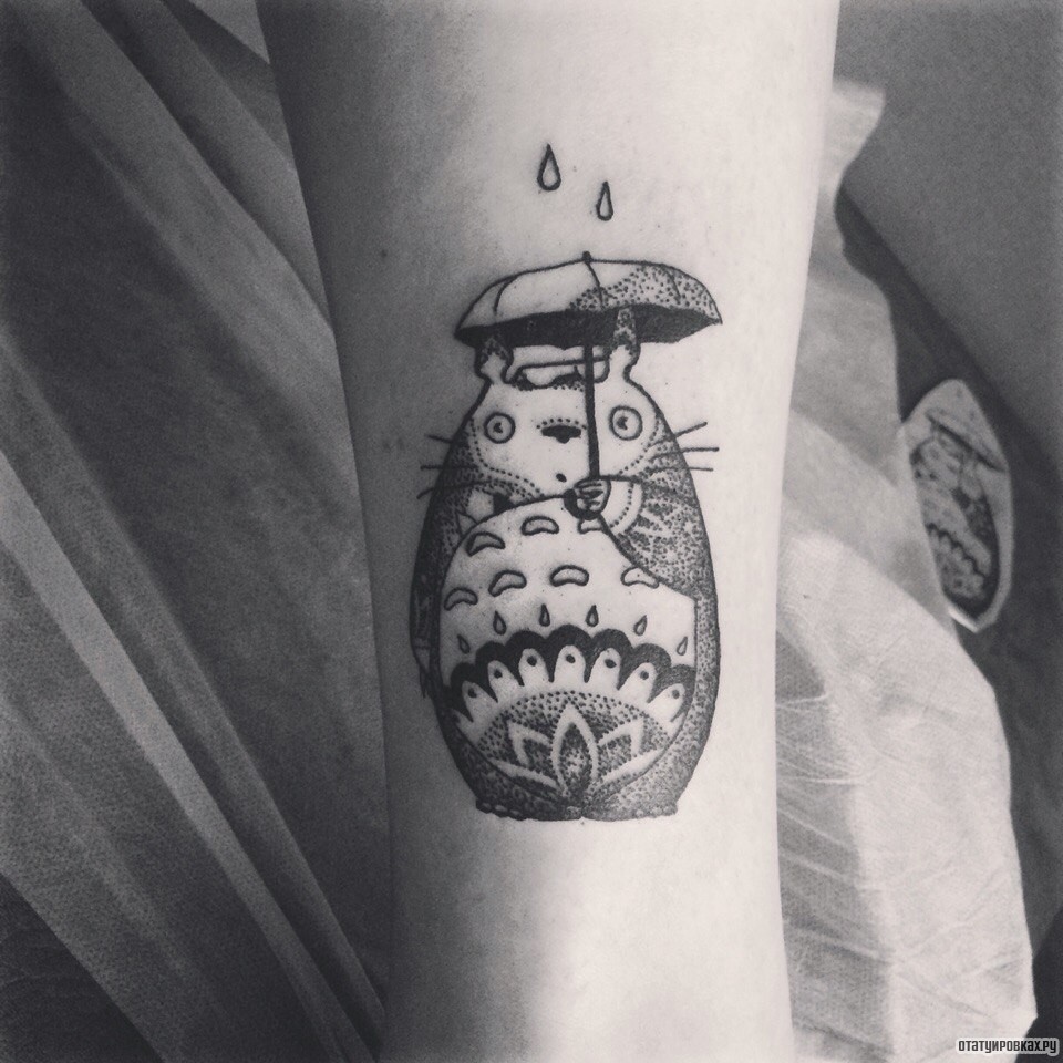 Фотография татуировки под названием «Под зонтом»