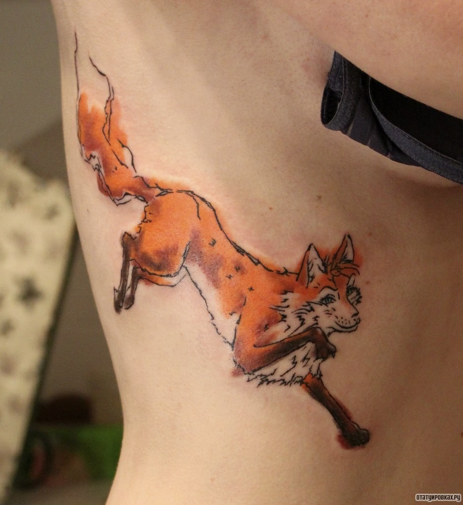 Фотография татуировки под названием «Лиса»
