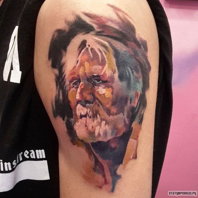 Фотография татуировки под названием «Старик»