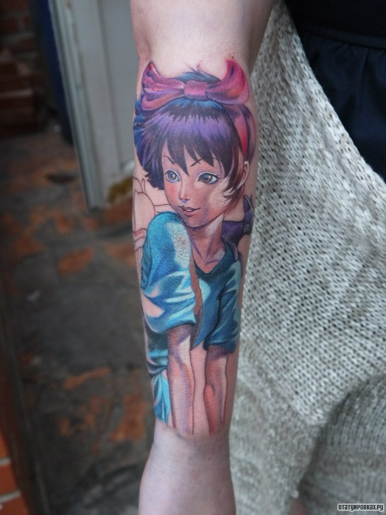 Фотография татуировки под названием «Девучка с бантом»