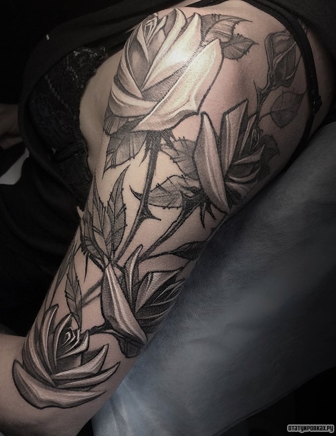 Фотография татуировки под названием «Розы»