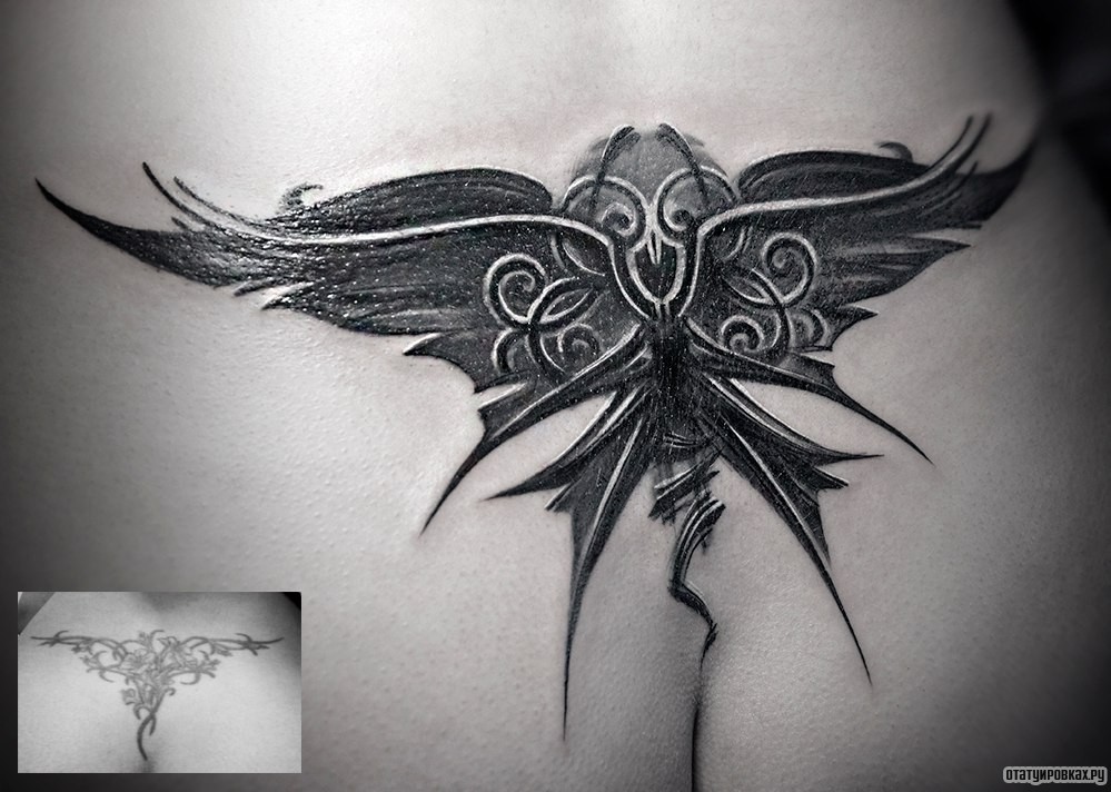 Фотография татуировки под названием «Узор бабочки»