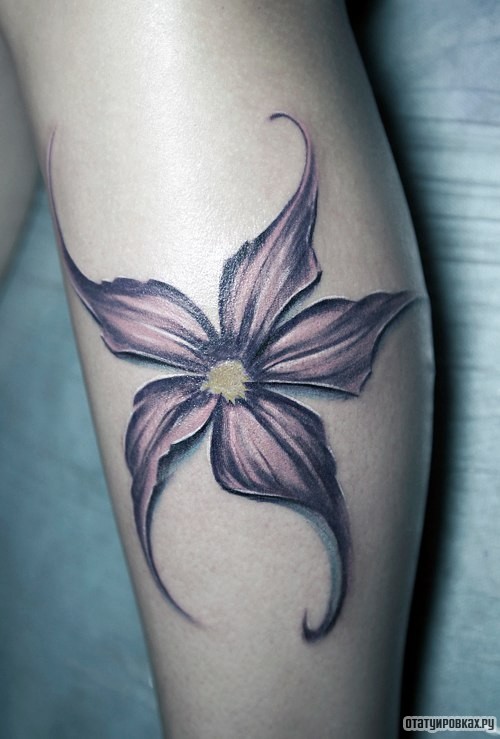 Фотография татуировки под названием «Пятилистник цветок»