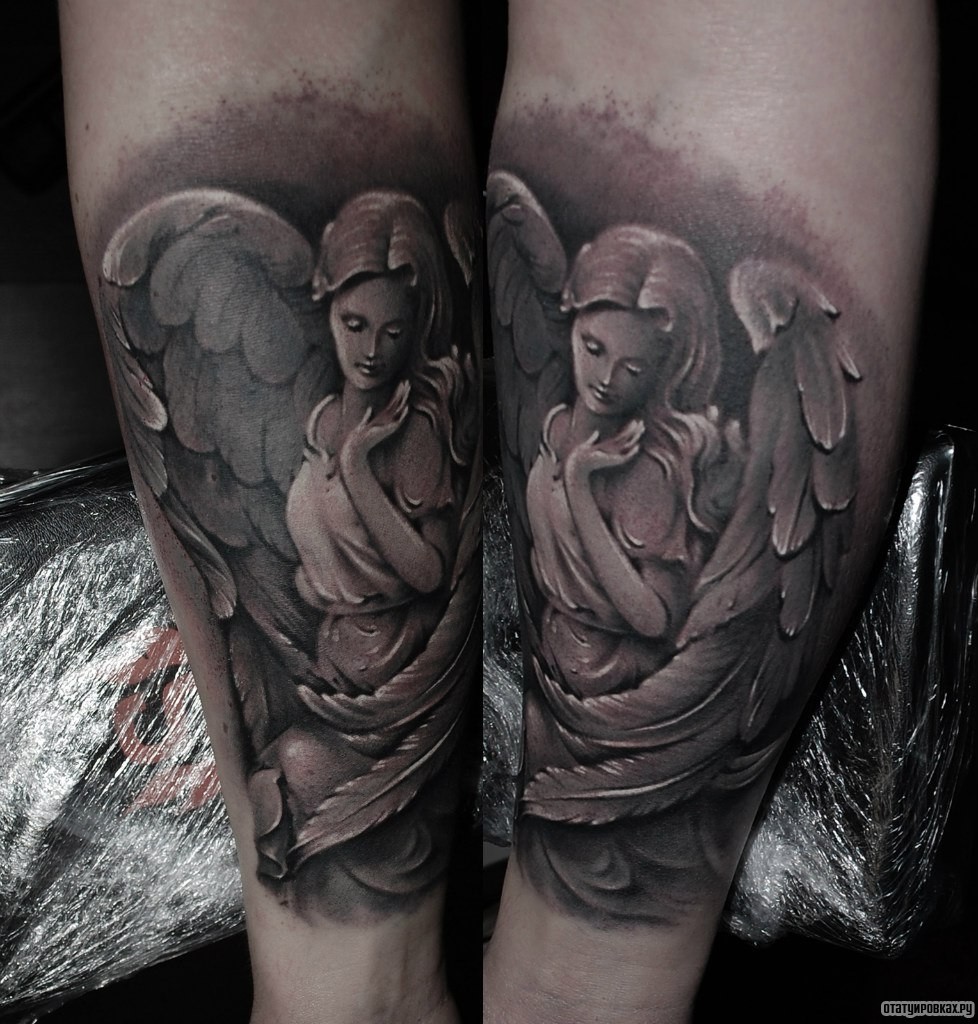 Фотография татуировки под названием «Ангел девушка»