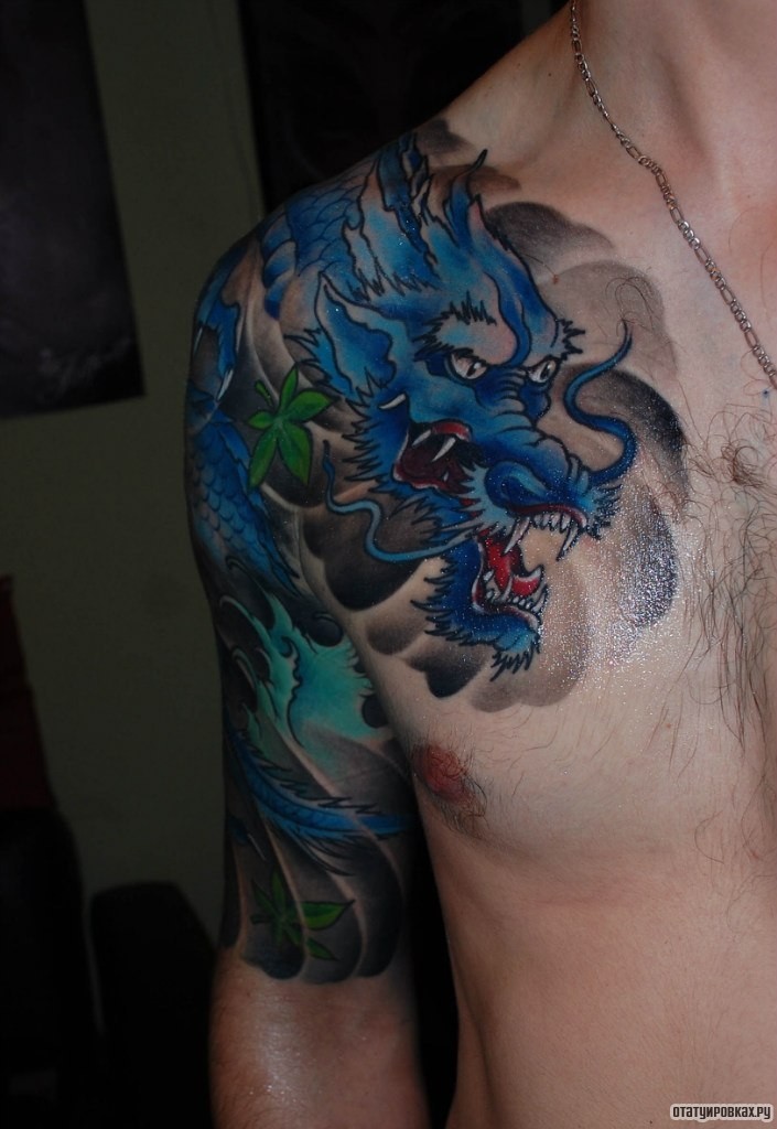 Фотография татуировки под названием «Дракон китайский»